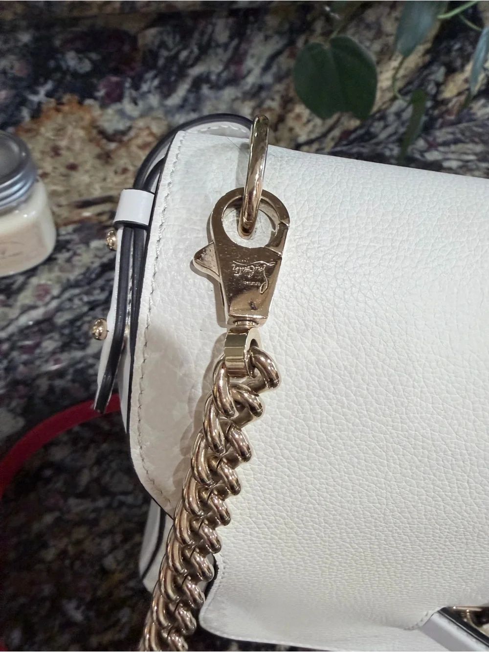 Christian Louboutin White Leather Roubylou Shoulder Bag with 2 straps - Picture 2 of 16
